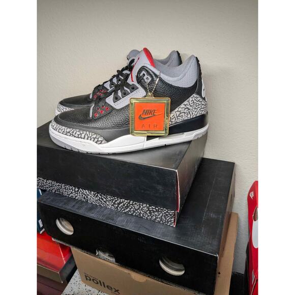 Air Jordan 3 Retro OG Black Cement 2018 Size 10 w/ OG Box main image 13